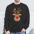 Rudolph Red Nose Reindeer Santa Christmas Sweatshirt Gifts for Old Men