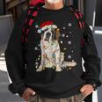 Saint Bernard Dog Santa Christmas Tree Lights Pajama Xmas Sweatshirt Gifts for Old Men