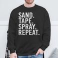 Sand Tape Spray Repeat Auto Body Painter Automotive Painter Sweatshirt Gifts for Old Men