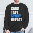 Sand Tape Spray Repeat Automotive Car Painter Sweatshirt Gifts for Old Men