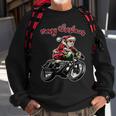 Santa Riding A Motorbike Christmas Motorcycle Christmas Sweatshirt Gifts for Old Men