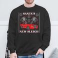 Santa's New Sleigh Muscle Car Ugly Christmas Sweatshirt Gifts for Old Men