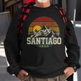 Santiago Chile Vintage Mountains Retro Souvenir Sweatshirt Gifts for Old Men