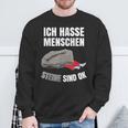 Sarcasmus Slogan Ich Hasse Menschen S Black Sweatshirt Geschenke für alte Männer