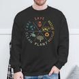 Save Bees Rescue Animals Recycle Plastic Earth Day Vintage Sweatshirt Gifts for Old Men