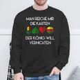 Schafkopf Card Game Bayern Austria Wadden Schnapps Sweatshirt Geschenke für alte Männer