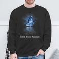 Schmetterlings-Schleife Schilddrüsen-Krankheitsbewusstsein Sweatshirt Geschenke für alte Männer