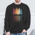 Schwarzes Sweatshirt Waldspiegelung, Aquarell Design Geschenke für alte Männer