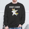 Scout Leader Dabbing Unicorn Scouting Sweatshirt Gifts for Old Men