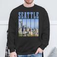 Seattle Skyline Washington Vintage Pride Sweatshirt Gifts for Old Men