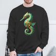 Seepferdchen Hippocampus Roboter In Grünem Gewand Sweatshirt Geschenke für alte Männer