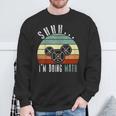 Shhh I'm Doing Math Weight Lifting Gym Workout Retro Vintage Sweatshirt Gifts for Old Men