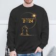 Shih Tzu Dog 04 08 24 Total Solar Eclipse 2024 Boys Girls Sweatshirt Gifts for Old Men