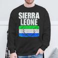 Sierra Leone Flag Map Emblem Sweatshirt Gifts for Old Men