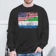 Sierra Leonean Roots Half American Flag Sierra Leonean Sweatshirt Gifts for Old Men