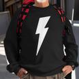 Simple Lightning Bolt In White Thunder Bolt Graphic Sweatshirt Gifts for Old Men
