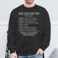 Size Does Matter Sub Sandwiches Sweatshirt Gifts for Old Men