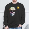 Skull With Sunglasses And Gears Sweatshirt Gifts for Old Men