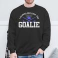 I Slipped One Past The Goalie Hockey Dad Pregnancy Reveal Sweatshirt Gifts for Old Men