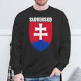 Slovensko Slovakian Coat Of Arms Souvenir Slovak Republic Sweatshirt Gifts for Old Men