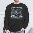 So Sieht ein Cooler Angler Opa Aus Sweatshirt Schwarz für Männer Geschenke für alte Männer