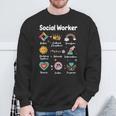 Social Worker Work Love Social Work Month Sweatshirt Gifts for Old Men
