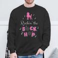 Sock Hop Costume Pink Poodle Sweatshirt Gifts for Old Men