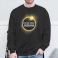 Solar Eclipse 2024 Indiana Usa State Totality Path Souvenir Sweatshirt Gifts for Old Men