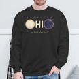 Solar Eclipse 2024 Total Eclipse Ohio North America Graphic Sweatshirt Gifts for Old Men