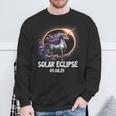 Solar Eclipse 2024 Unicorn Wearing Solar Eclipse Glasses Sweatshirt Gifts for Old Men