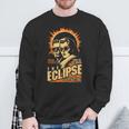 Solar Eclipse 2024 Vintage Science Fiction Movie Poster Sweatshirt Gifts for Old Men