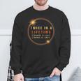 Solar Eclipse 4-8-24 Twice In A Lifetime Total Solar Eclipse Sweatshirt Gifts for Old Men