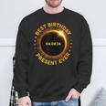 Solar Eclipse Best Birthday Ever Totality April 8 2024 Sweatshirt Gifts for Old Men
