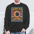 Solar Eclipse Retro Style Path Of Totality 2024 Vintage Sweatshirt Gifts for Old Men