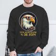 Solar Eclipsetwice In Lifetime 2024 Solar Eclipse Bald Eagle Sweatshirt Gifts for Old Men