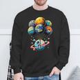 Solar System Astronaut Holding Planet Balloons Space Sweatshirt Gifts for Old Men