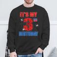 Spider Web 3 Years Old It's My 3Rd Birthday Boy Party Sweatshirt Gifts for Old Men