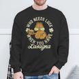 St Patrick's Day Who Needs Luck You Have Lasagna Sweatshirt Gifts for Old Men