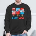 Stay Cool 4Th July Popsicle American Flag Boy Toddler Sweatshirt Gifts for Old Men