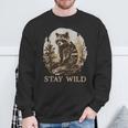 Stay Wild Cottagecore Aesthetic Raccoon Lover Vintage Racoon Sweatshirt Gifts for Old Men