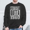 Straight Outta 1980 44Th Birthday 44 Years Old Sweatshirt Gifts for Old Men
