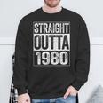 Straight Outta 1980 44Th Birthday Sweatshirt Gifts for Old Men