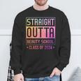 Straight Outta Beauty School Graduation Class Of 2024 Sweatshirt Gifts for Old Men
