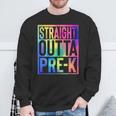 Straight Outta Pre K Last Day Of School Graduate Tie Dye Sweatshirt Gifts for Old Men