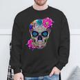 Sugar Skull Fleurs Jour Des Morts Dia De Los Muertos Cadeau Sweater e Cadeaux pour les vieillards