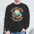 Sun Sea Sand Chronic Illness Humour Spoonie Vacation Black Sweatshirt Gifts for Old Men