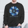 Sunflower Colon Cancer Awareness Month Sweatshirt Gifts for Old Men