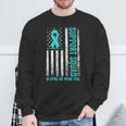 Support Squad American Flag Sexual Assault Awareness Month Sweatshirt Gifts for Old Men
