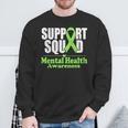 Support Squad Mental Health Awareness Green Ribbon Sweatshirt Gifts for Old Men