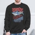 Surf Club Shark Waves Riders And Ocean Surfers Beach Sweatshirt Gifts for Old Men